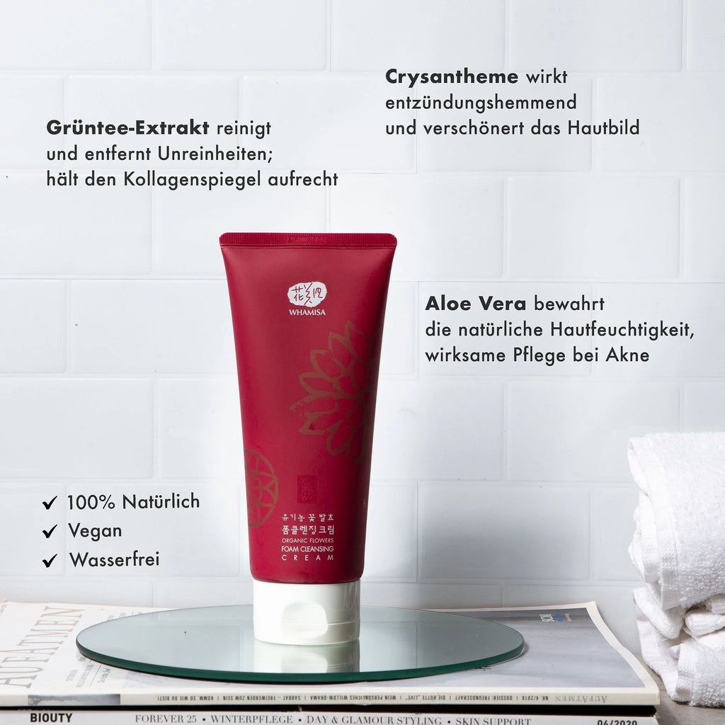 Whamisa Organic Flowers Foam Cleansing Cream - KoreaCosmetics.de