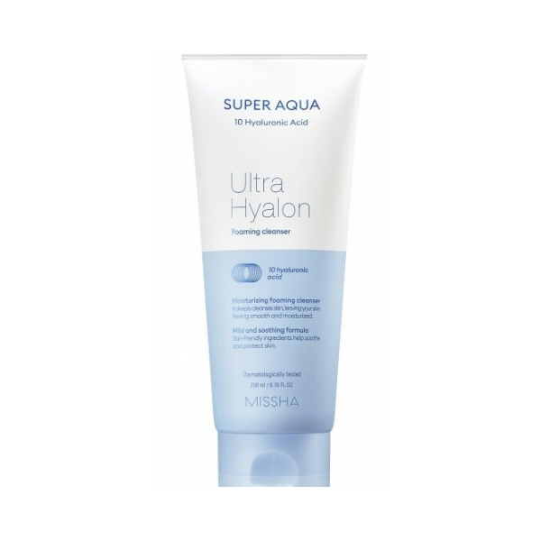 Missha - Super Aqua Ultra Hyalron Cleansing Foam 200ml - KoreaCosmetics.de