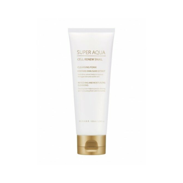 Missha - Super Aqua Cell Renew Snail Cleansing Foam 100ml - KoreaCosmetics.de